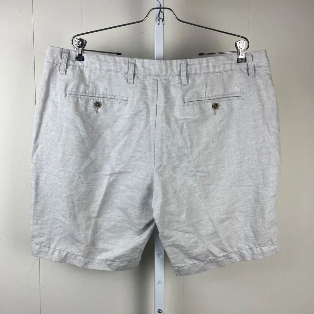 UNTUCKit Chino Shorts Mens‎ Size 40 Light Gray Linen Cotton Blend 10